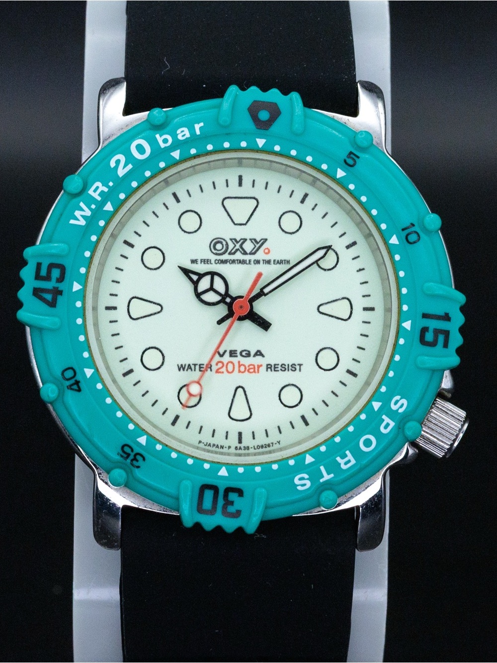 Citizen Rare Oxy 6A38-L03491 Vintage 36mm Lumed JDM Import Diver Watch